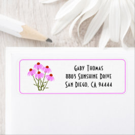 Etiquetas de Endereço de Retorno de Coneflowers Ro