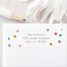 Etiquetas de endereço de retorno de feriado brilha