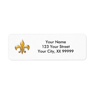 Etiquetas de Endereço de Retorno de Fleur de Lis D
