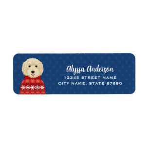 Etiquetas de Endereço de Retorno de Goldendoodle