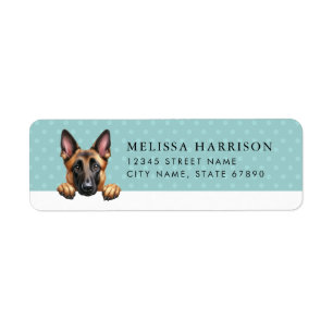 Etiquetas de Endereço de Retorno de Malinois Belga