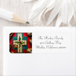 Etiquetas de endereço de retorno de Natal