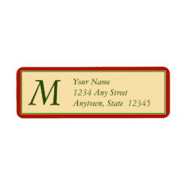 Etiquetas de endereço de retorno de Natal com mono