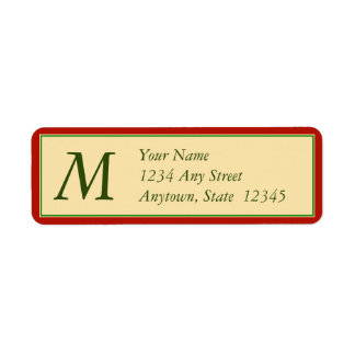 Etiquetas de endereço de retorno de Natal com mono