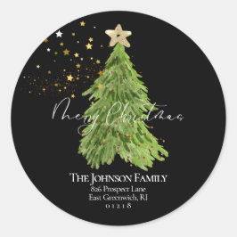 Etiquetas de Endereço de Retorno de Natal de Scrip