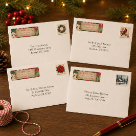 Etiquetas de Endereço de Retorno de Natal em Patch