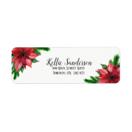 Etiquetas de Endereço de Retorno de Pointsetta