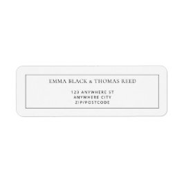 Etiquetas de endereço de retorno de RSVP minimalis
