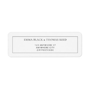 Etiquetas de endereço de retorno de RSVP minimalis