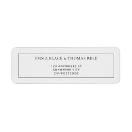 Etiquetas de endereço de retorno de RSVP minimalis