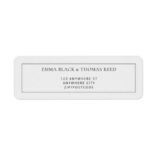 Etiquetas de endereço de retorno de RSVP minimalis