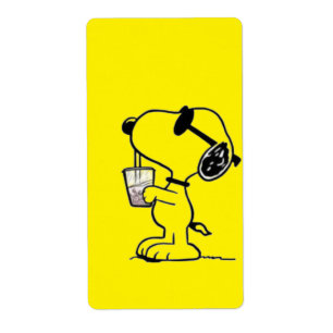 Etiquetas de endereço de retorno de um cão bonito