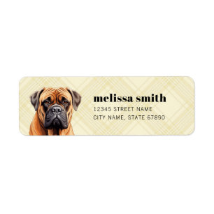 Etiquetas de Endereço de Retorno do Bullmastiff