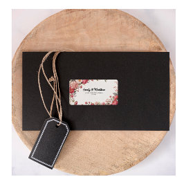 Etiquetas de endereço de retorno do Buquê rosa do