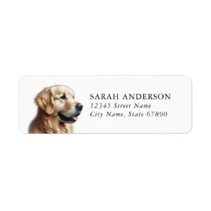 Etiquetas de Endereço de Retorno do Cão Retriever