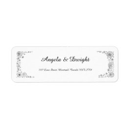 Etiquetas de endereço de retorno do casamento russ