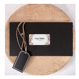 Etiquetas de Endereço de Retorno do Designer Flora