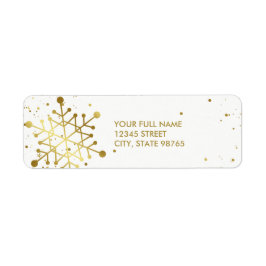 Etiquetas de Endereço de Retorno do Floco de Neve