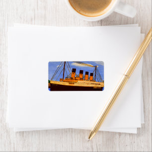 Etiquetas de Endereço de Retorno do Navio Titanic 