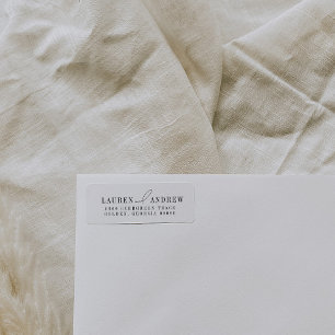 Etiquetas de Endereço de Retorno Elegante Moderno