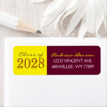 Etiquetas de Endereço de Retorno em Burgundy e Ama