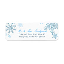 Etiquetas de Endereço de Retorno em Floco de Neve 