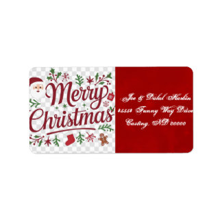 Etiquetas de Endereço de Retorno Feliz Natal