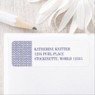 Etiquetas de Endereço de Retorno KNIT de LINHA AZU