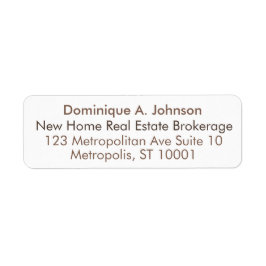 Etiquetas de Endereço de Retorno Personalizado de 