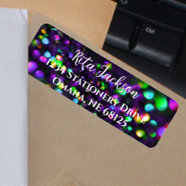 Etiquetas de Endereço de Retorno Roxo Escuro