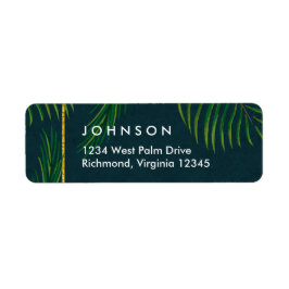 Etiquetas de Endereço de Retorno Tropical Elegante