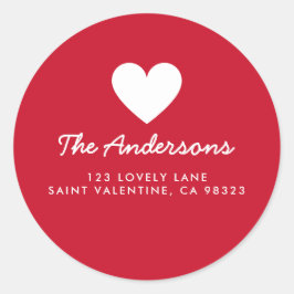 Etiquetas de Endereço de Retorno Vermelho do dia d