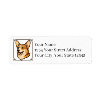 Etiquetas de Endereço de Retorno Welsh Corgi