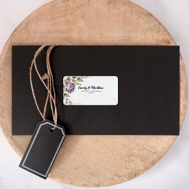 Etiquetas de Endereço de Rosa Roxo do Designer