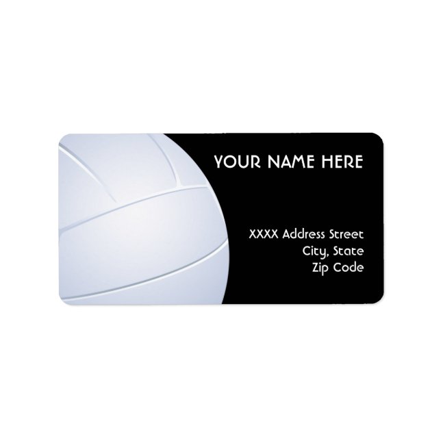 Etiquetas de endereço de voleibol (Frente)