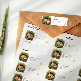 Etiquetas de Endereço do Chá de fraldas de Bebê de