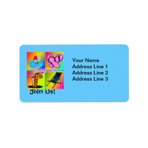 Etiquetas de endereço do Convite de festas de Cola