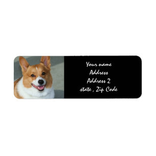 Etiquetas de endereço do Corgi de Galês