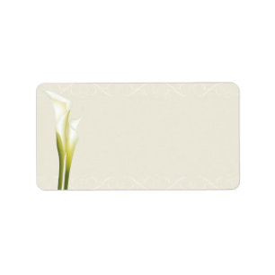 Etiquetas de endereço do lírio de Calla
