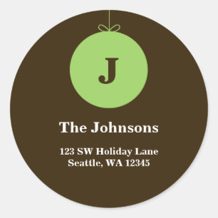 Etiquetas de Endereço do Monograma do Enfeites de