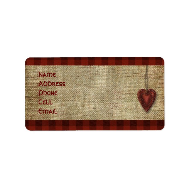 Etiquetas de endereço do país (Frente)