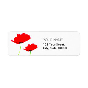 Etiquetas de endereço do remetente da coleção 0