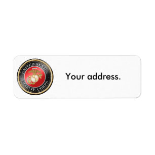 Etiquetas de endereço do remetente do USMC