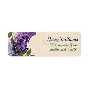 Etiquetas de endereço do remetente dos Lilacs do