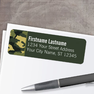 Etiquetas de endereço do remetente feitas sob