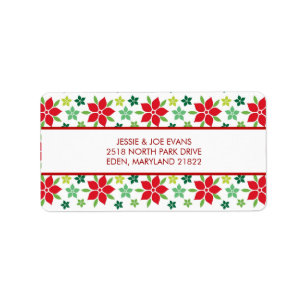 Etiquetas de endereço e-mail do cartão de Natal