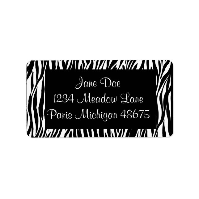 Etiquetas de Endereço/faixas de Zebra (Frente)
