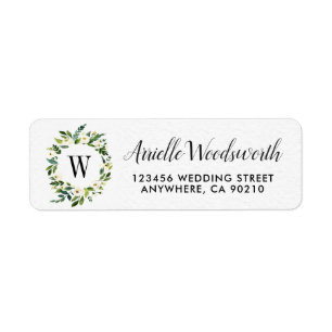 Etiquetas de endereço florais do casamento das