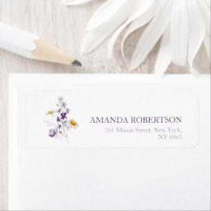 Etiquetas de Endereço Floral Personalizado Elegant