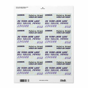 Etiquetas de Endereço Futurísticas com estrelas